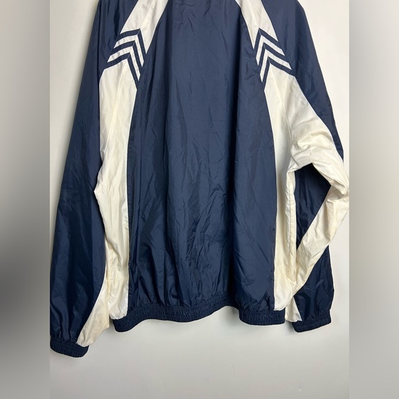 VTG Adidas Navy-White Windbreaker Football Trojans Varsity College Jacket Xl - Picture 15 of 16